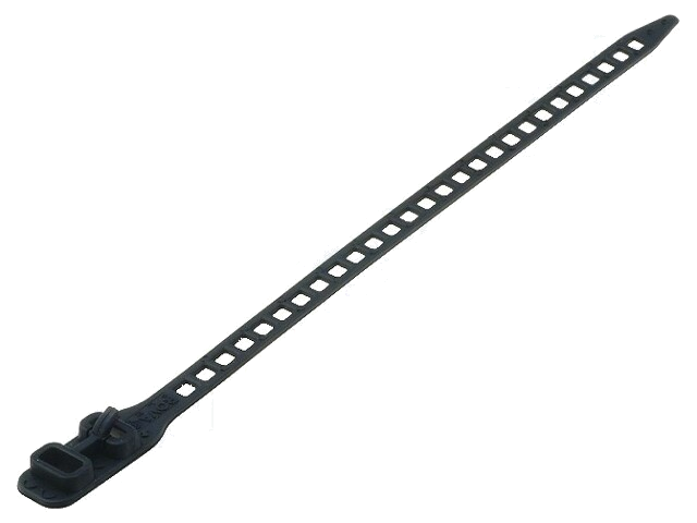 Kabelbinder; losmaakbaar; L: 180mm; W: 7mm; polyurethaan; 57N; zwart Kabelbinder; losmaakbaar; L: 180mm; W: 7mm; polyurethaan; 57N; zwart